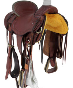Quality 14.5" to 17" Billy Cook Arbuckle Wade Ranch Saddle 2182 - Tooled Wade Tree Ranch Saddle