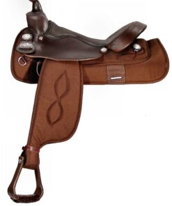 Quality 16" Big Horn Haflinger Cordura Saddle 295 - Lightweight Cordura Western Saddle for Haflingers & Wide Horses