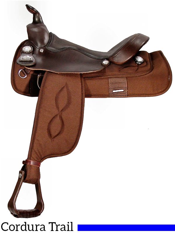 Quality 16" Big Horn Haflinger Cordura Saddle 295 - Lightweight Cordura Western Saddle for Haflingers & Wide Horses