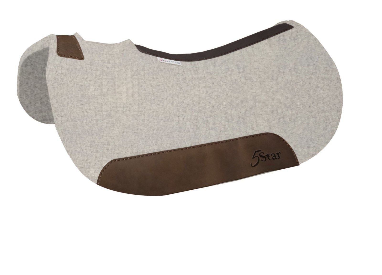 5 Star "The Barrel Racer" Saddle Pad Round Front & Back 28x30 - 100% Virgin Wool Felt - Image 2
