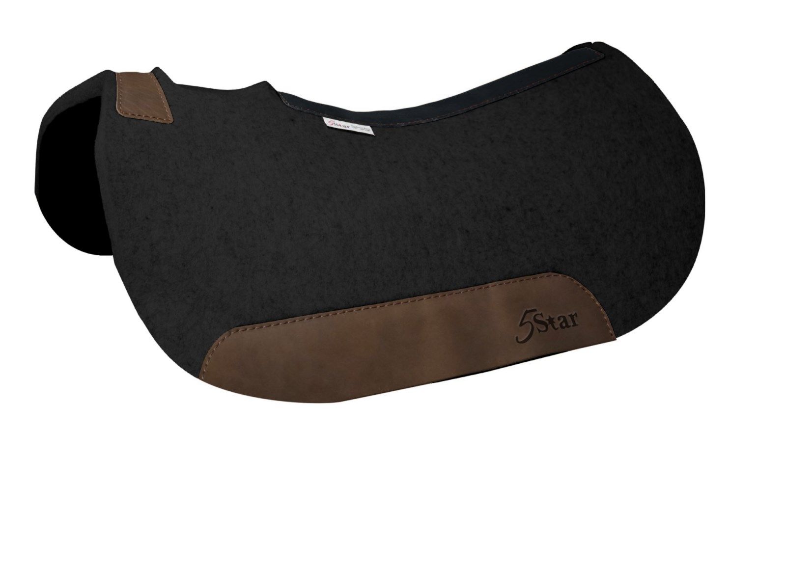 5 Star "The Barrel Racer" Saddle Pad Round Front & Back 28x30 - 100% Virgin Wool Felt - Image 3