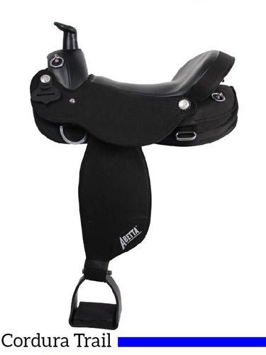 15" to 18" Abetta Adjustable Panels Saddle 20581 - Super Cushion Synthetic Western Trail Saddle with Adjustable Fit