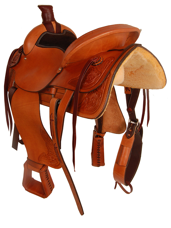 Quality 15" 16" American Saddlery All Around Roping Saddle 750 - Quilted Seat Wrapped Horn Western Roping Saddle - Image 3
