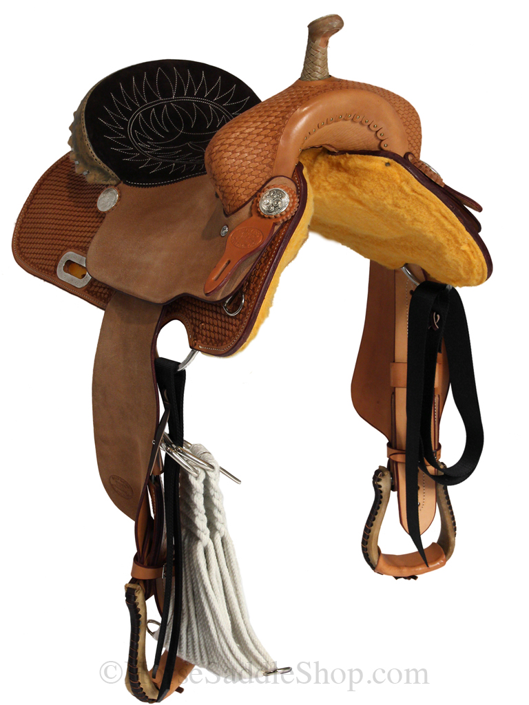 Quality 14" to 16" Billy Cook Barrel Racing Saddle 1524 - Hand-Tooled Barrel Saddle - Image 2