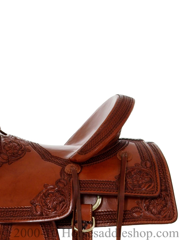 Quality 15.5" to 17" Billy Cook Nebraska Rancher Saddle 2800 - Hand-Tooled Ranch Saddle - Image 3