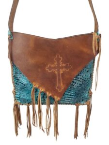 custom leather big tote laced cross ah006