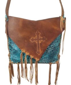 custom leather big tote laced cross ah006