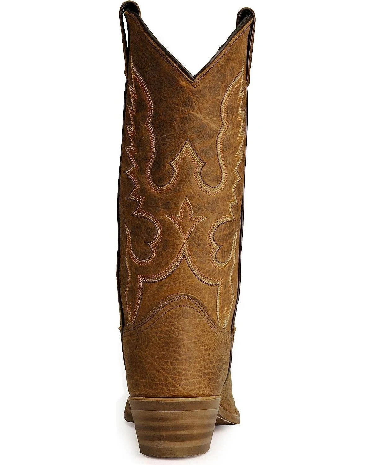 Good Men's Abilene Bison Western Boots 6403 - 12" Tan Bison Leather Pull-On Cowboy Boots - Image 2
