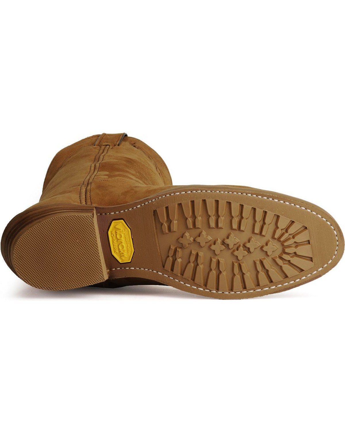 Men's Abilene Western Work Boots Safety Toe 2104ST - 12" Tan Cowhide Steel Toe Wellington Pull-On Work Boots - Image 3